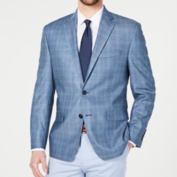 Lauren RL Classic Blue Window Pane Wool Blend Blazer 48R - Picture 8 of 8